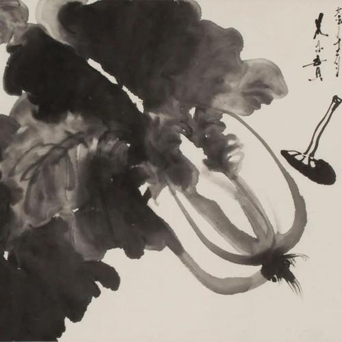 一位日本人的水墨画,墨趣十足